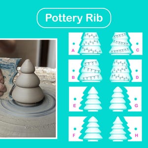 Pottery Estèque gabarit Christmas Tree / Pottery tool / pottery rib / Shape guide / Pop shape tools