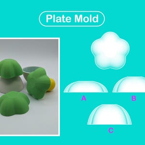 Pottery Plate Bowl mold Flower shape / Pottery form / Modeling tool / Base guide / Pop shape tools