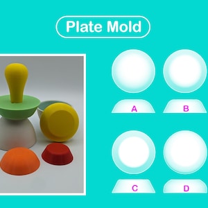 Plate mold Circle / Pottery form / Modeling tool / PLA+ 3D print / Base guide / Pop shape tools