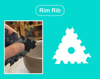 Rim Shaper Costola in ceramica / Strumento per ceramica / Stampa 3D PLA+ / Guida alla forma / Strumenti per forme pop