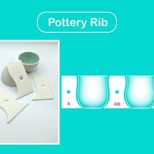 Pottery Estèque gabarit / Pottery tool / pottery rib / Shape guide / Pop shape tools