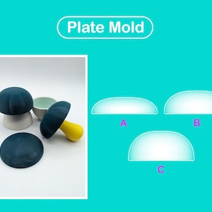 Plate Bowl mold / Pottery form / Modeling tool / PLA+ 3D print / Base guide / Pop shape tools