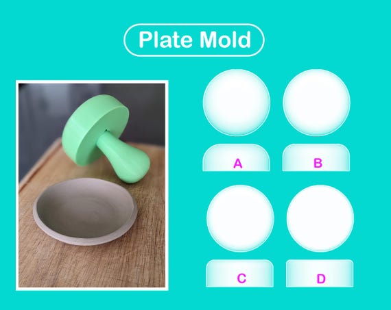 Pottery Plate mold / Pottery form / Modeling tool / Base guide / Pop shape tools