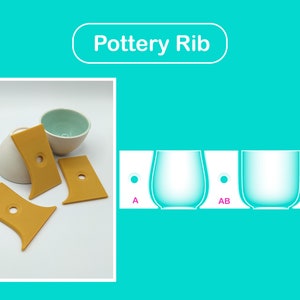 Pottery Estèque gabarit / Pottery tool / pottery rib / Shape guide / Pop shape tools