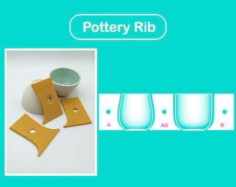 Pottery Estèque gabarit / Pottery tool / pottery rib / Shape guide / Pop shape tools