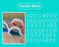 Handle shaper mold / Pottery tool / Handle template / PLA+ 3D print / Clay tool / Ceramic utensil / Pop shape tools product logo
