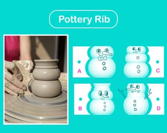 Pottery Estèque gabarit Christmas Snowman / Pottery tool / pottery rib / Shape guide / Pop shape tools