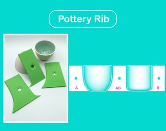 Pottery Estèque gabarit / Pottery tool / pottery rib / Shape guide / Pop shape tools