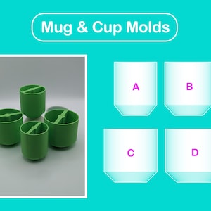 Mug and Cup mold / Pottery form / Modeling tool / PLA+ 3D print / Base guide / Pop shape tools