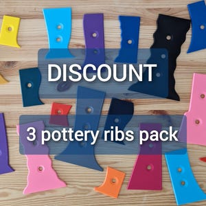 DISCOUNT / Estèques gabarit lot de 3 / Pottery tool / pottery rib / PLA+ 3D print / Shape guide / Pop shape tools