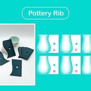 Pottery Estèque gabarit / Pottery tool / pottery rib / Shape guide / Pop shape tools