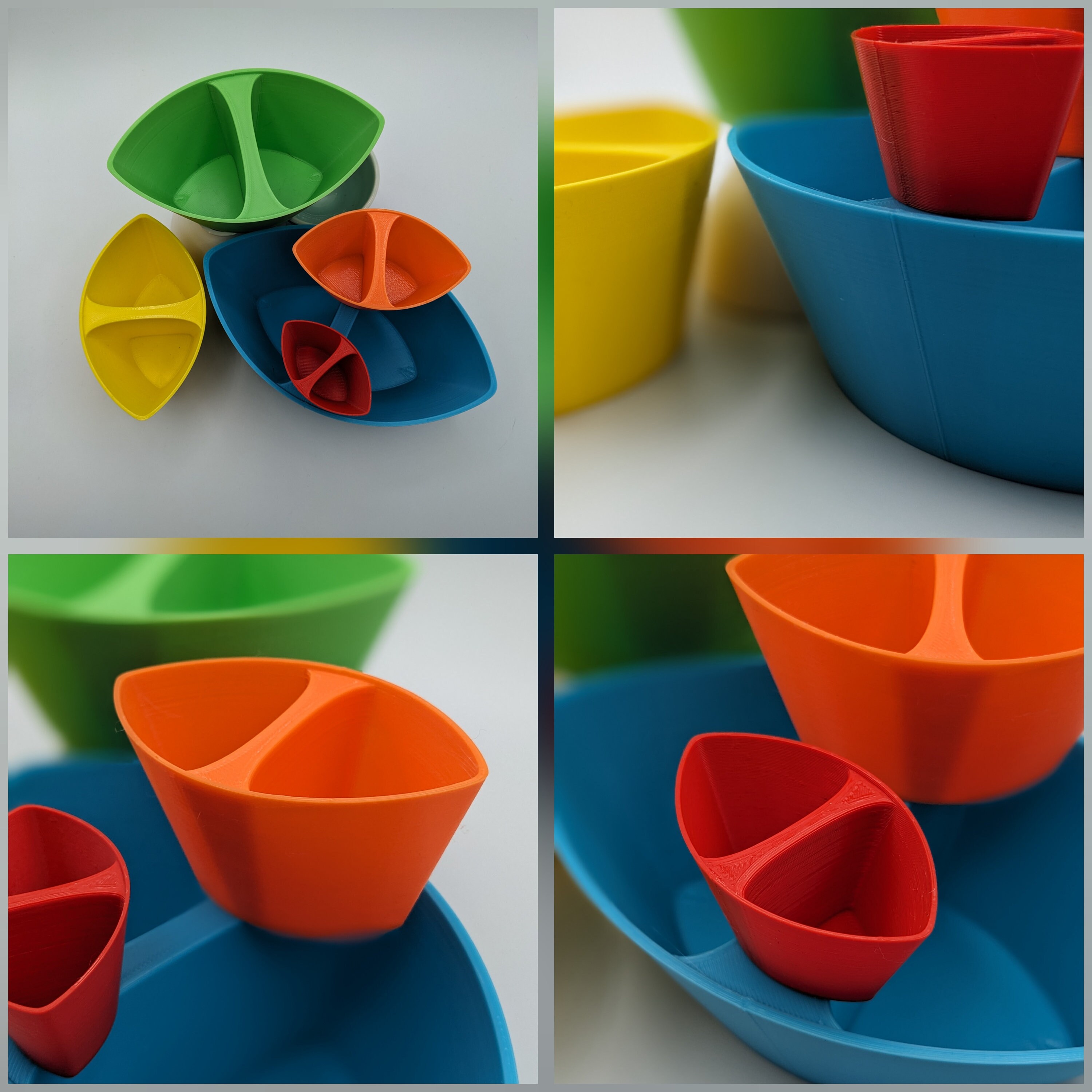Gosknor 3er Set Töpfer Randkegel – Keramikwerkzeug XS/S/M, 3D-gedruckt Für Tonarbeiten (3 Farben)
