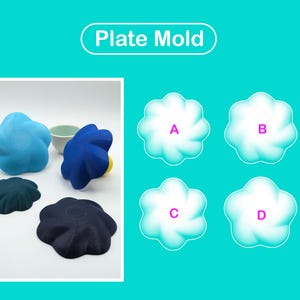 Pottery Plate mold Flower / Pottery form / Modeling tool / Base guide / Pop shape tools