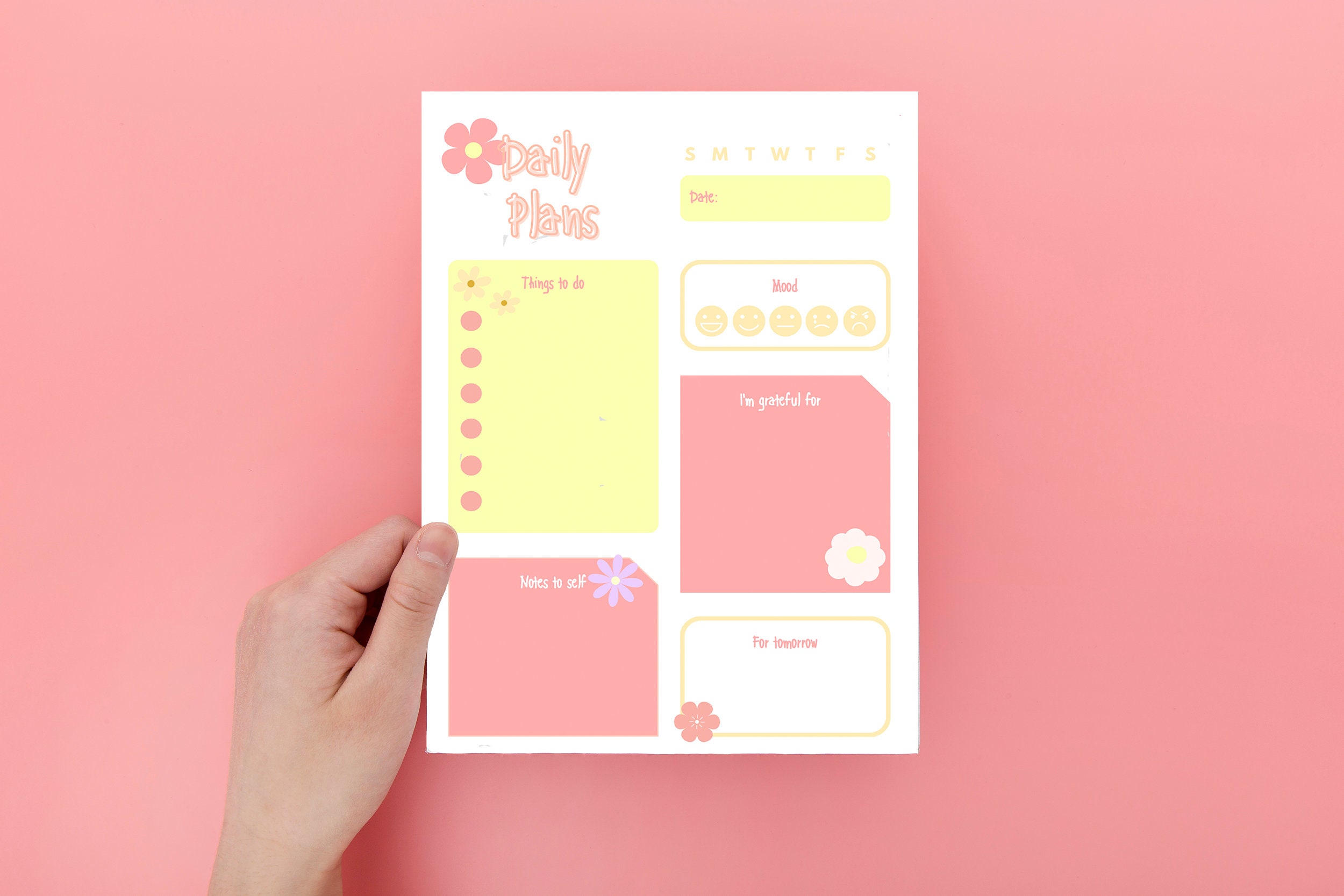 Printable Daily Planner Downloadable Daily Schedule Daily Todo List