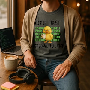 Funny Programmer T-Shirt: Coder Coffee Humor, Geeky Tech Apparel