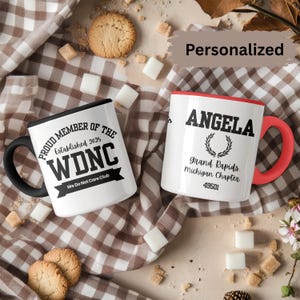 Custom WDNC Club Mug Proud Member We Do Not Care Club Personalized Name & Location Viral TikTok Trend Coffee Cup Gift