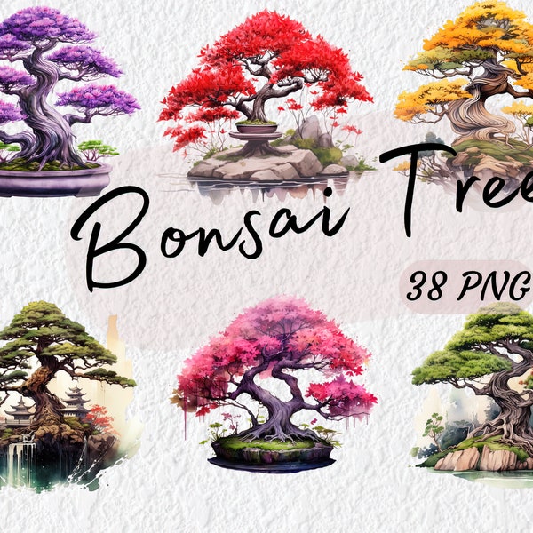 38 PNG Bonsai Tree Shrines Clipart aquarelle - cadre antique aquarelle - Téléchargement numérique, Utilisation commerciale gratuite, Clipart botanique
