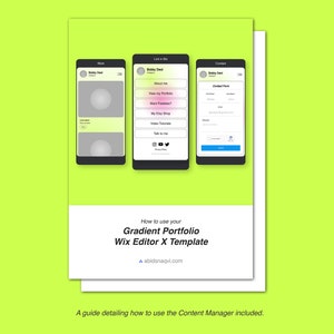 Personal Portfolio Website with Link in Bio Easy-to-use Wix Editor X Template Colorful Gradients image 7