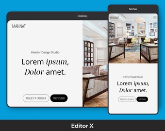 Modern Studio Website — Easy-to-use Wix Editor X Template — Minimal