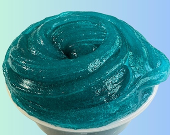 Blue Icee Slime, Handmade Citrus Basil Scented Slime, Neutral gift for kids, Gift for adults