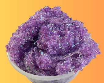 Purple Bingsu Bead Slime, Crunchy Lavender Scented Slime, Neutral gift for kids, Gift for adults