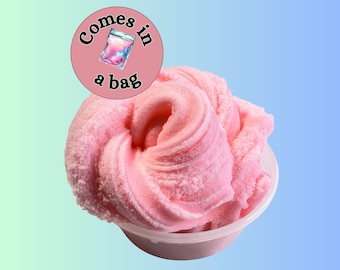 Bubble Gum Scented Icee Cloud Slime, Stress Relief Sensory Toy in a Bag (4oz), Neutral gift for kids, Gift for adults
