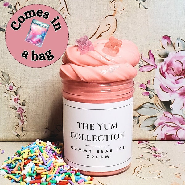 Butter Slime in a Bag, Pastel Pink Lemon Slime, Bubble Gum, Homemade Slime for Kids, Bubble Gum Scented Slime, Slime Gifts for Adult