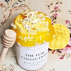 Honey and Milk Clay Kit, Slime Party Favor, Honey Slime, Homemade Slime for Kids, Oatmeal and Honey Scented Slime, Slime Gifts for Adult