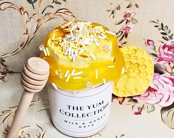 Honey and Milk Clay Kit, Slime Party Favor, Honey Slime, Homemade Slime for Kids, Oatmeal and Honey Scented Slime, Slime Gifts for Adult