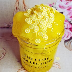 Jelly Cube Slime, Lemon Scented Slime, Homemade Scented Slime, Neutral Gifts for Kids, Stress-relieving Gifts for Adult