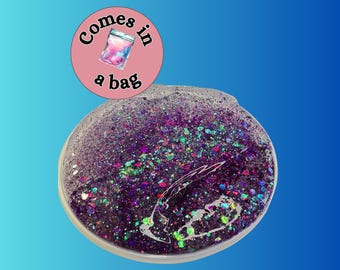 Purple Galaxy Slime, Duo Chrome Glitter, Unscented (4oz), Neutral gift for kids, Gift for adults