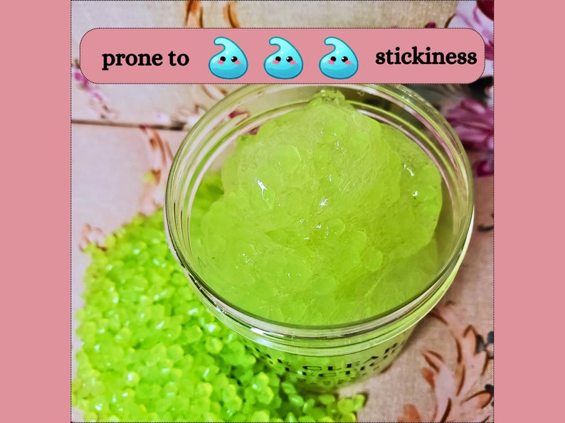 Glow in the Dark Green Slime, Slime Party Favors, Homemade Unscented Slime, Gender Neutral Gift for Kids, Stress-relieving Gifts for Adults image 3