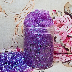 Bingsu Slime in a Bag, Purple Slime, Crunchy Slime, Homemade Unscented Slime, Gender Neutral Gift for Kids, Stress-relieving Gifts for Adult