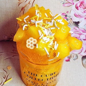 Jelly Cube Slime, nach Honig duftende Slime, Slime Party Favors, selbstgemachte duftende Slime, neutrale Geschenke für Kinder, stressabbauende Geschenke für Erwachsene