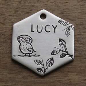 Pet ID Tag, Custom Dog Tag, Personalised Dog Tag, Simple Design Tag for Dog, Metal Pet Tag, Pet Name Tag, Native Wolf Tag