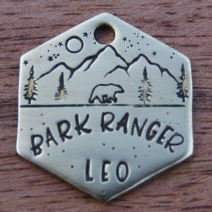 Custom Dog Tag, Pet Tag voor uitgaande honden, gegraveerde metalen dog tag, Pet Tags met karakter, Pet ID Tag, Native Wolf Tag