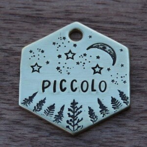 Personalised Dog tag, Dog Name Tag, Collar Tag, Outdoor Dog Tag, Pet ID Tag, Handmade Dog Tag, Custom Tag for Collar, Native Wolf Tag