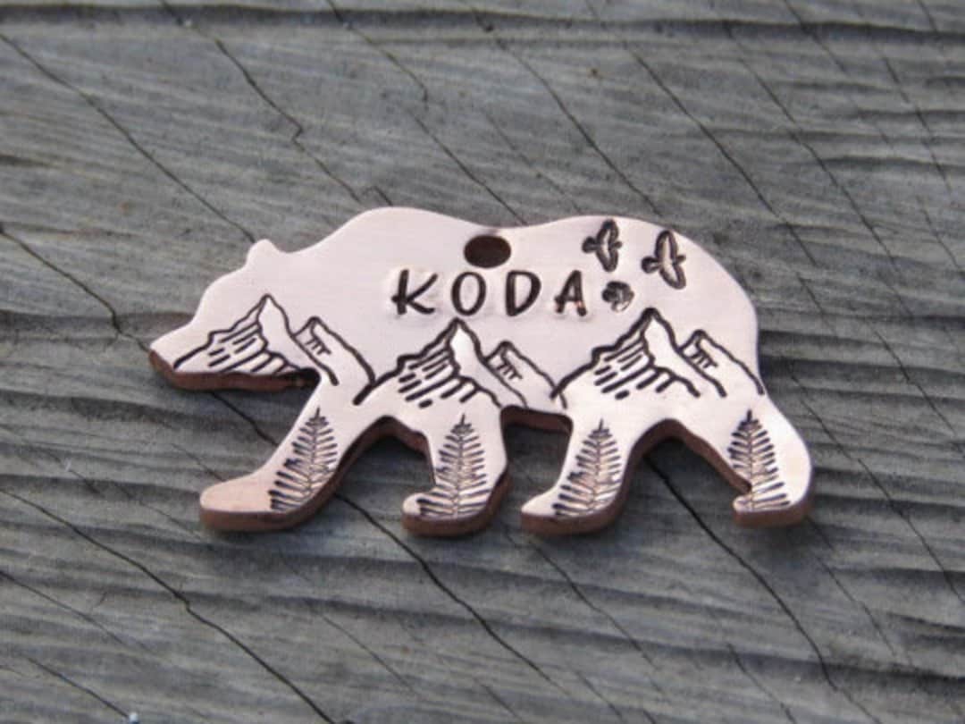 Tag Bea Custom Dog Tag, Bear, Animal Tag, Custom Made Dog Tag, Metal Pet Tag ...