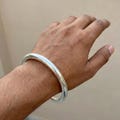 Thick Heavy Silver Bangle - 925 Sterling Silver Chunky Bracelet For Men's