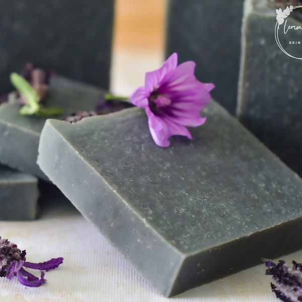 ACTIVATED CHARCOAL Natural Handmade Vegan Bar Soap - Artisan Zero Waste Biodegradable Body & Hand Soap - Sustainable Bathroom | Beauty