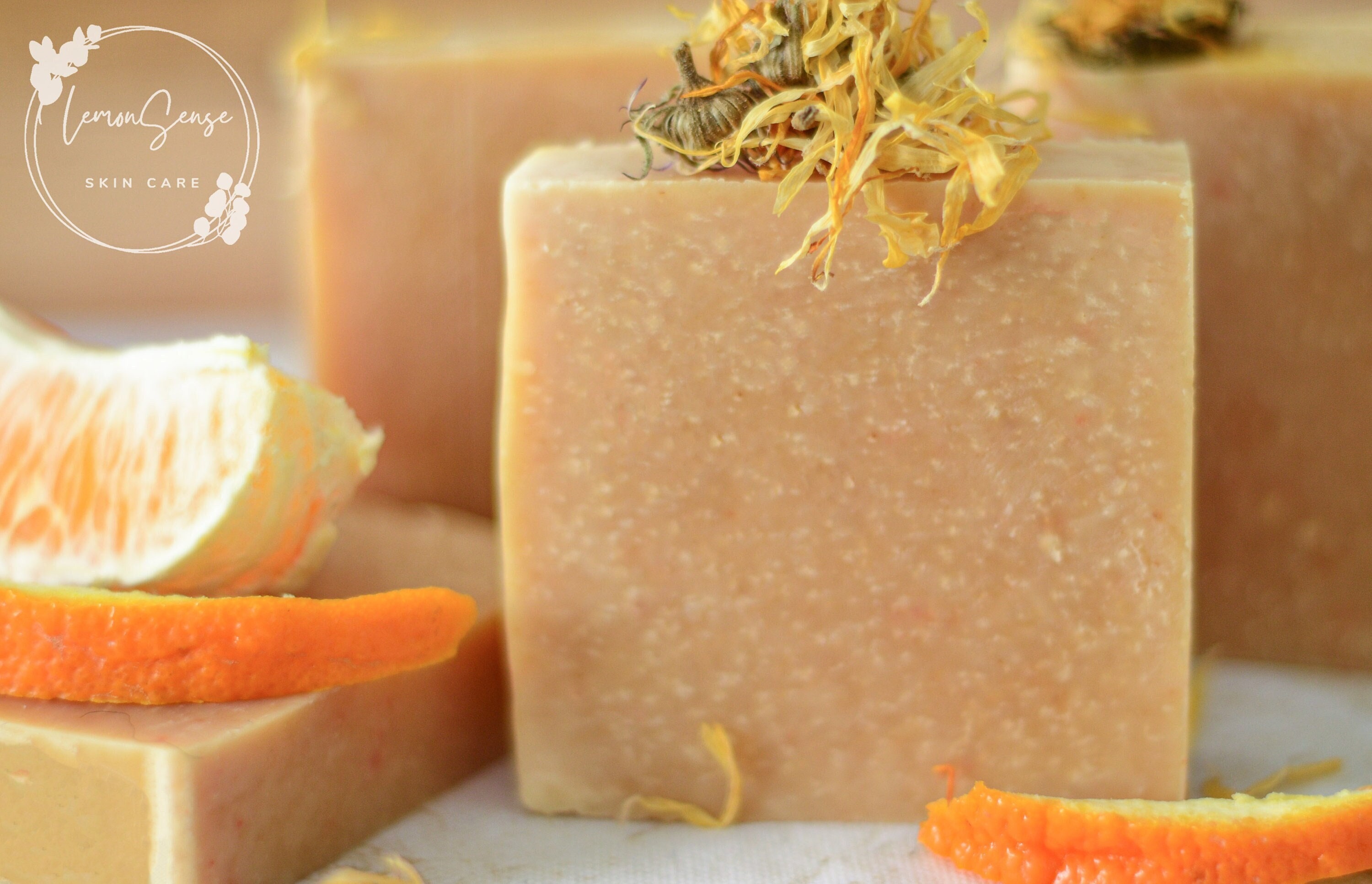 CALENDULA CITRUS Natural Handmade Vegan Bar Soap Artisan Zero Waste
