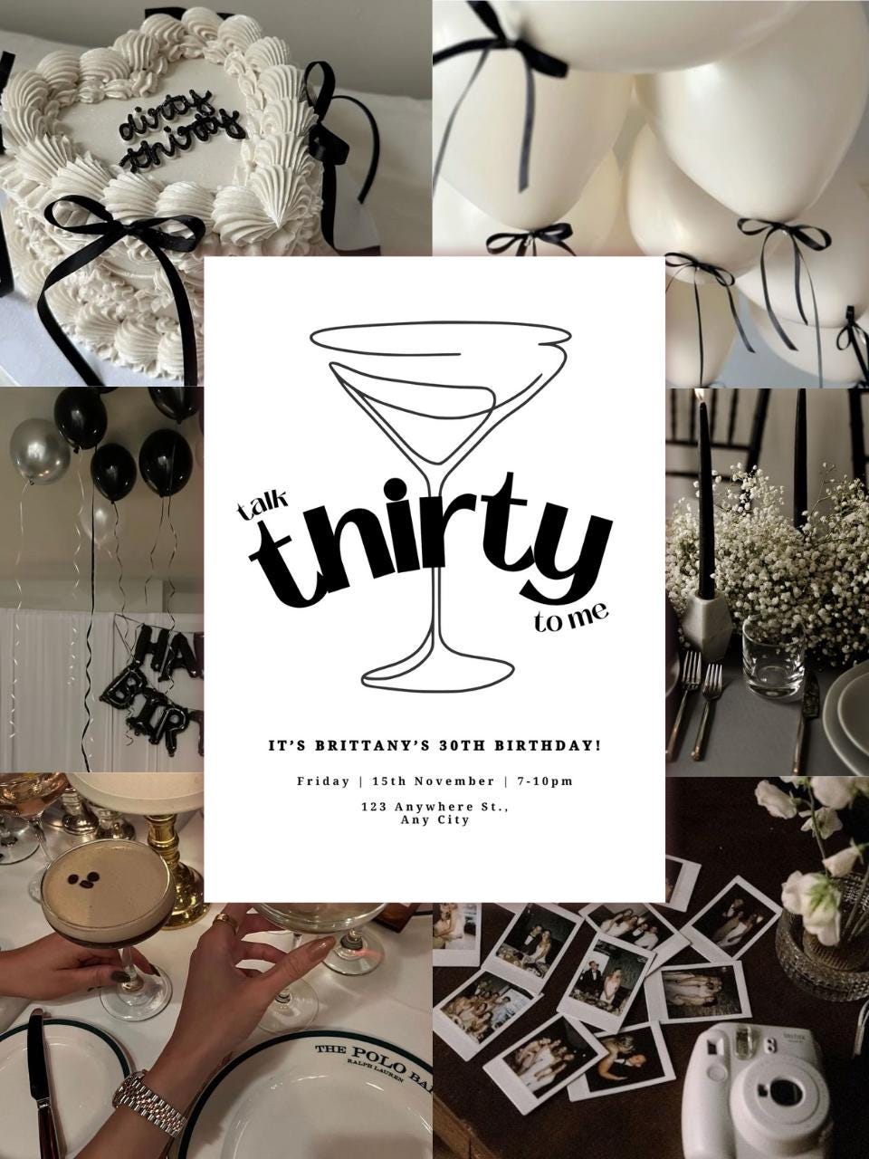 Talk 30 to Me Invitation: Editable 30th Birthday Party Invite (5x7 Digital Download)