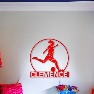 Joueuse de football personnalisé avec prénom