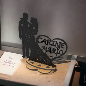 cadeau mariage 3D, décoration mariage personnalisée avec prénom et date image 4