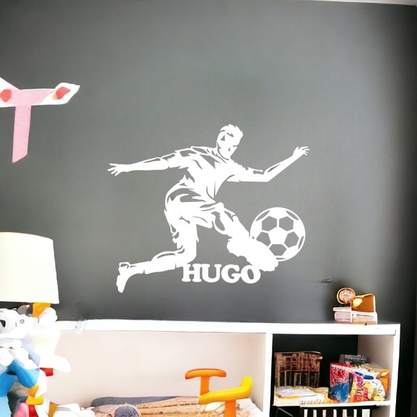 Personalized child's room decoration Footballer with First Name