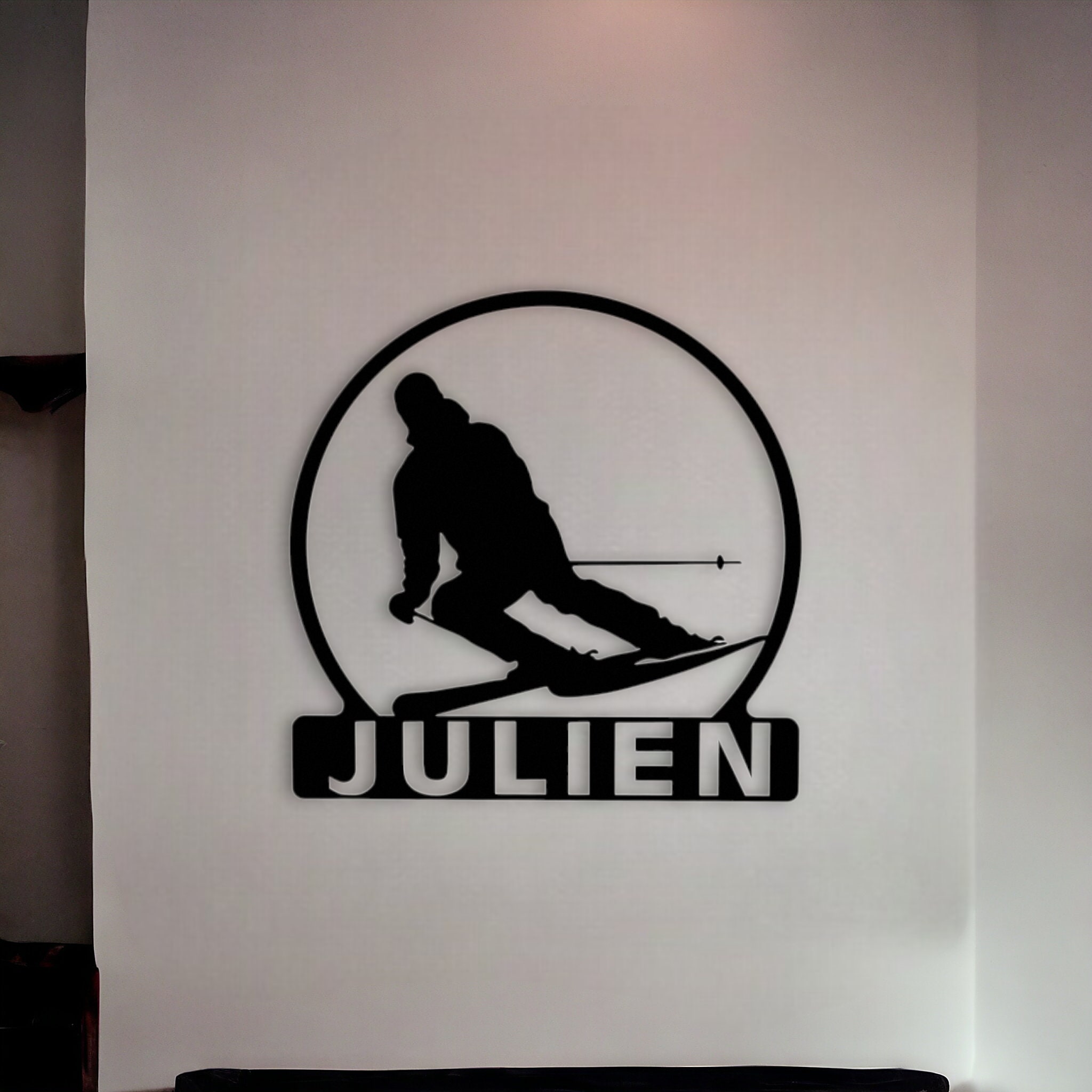 Personalized Skier Wall Decor