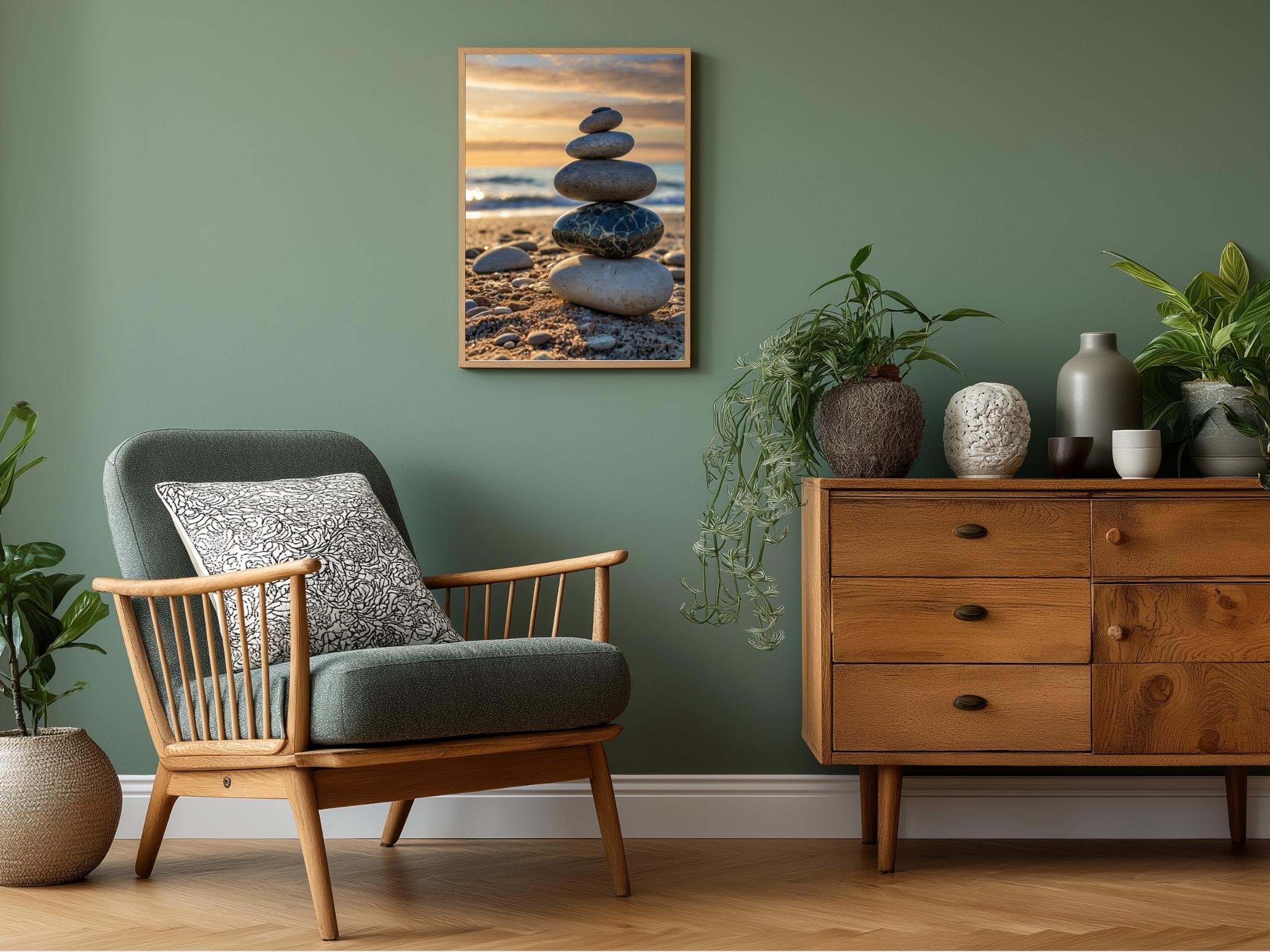 Zen Stone Stack Art Print, Beach Pebble Artwork, Digital Download - Etsy