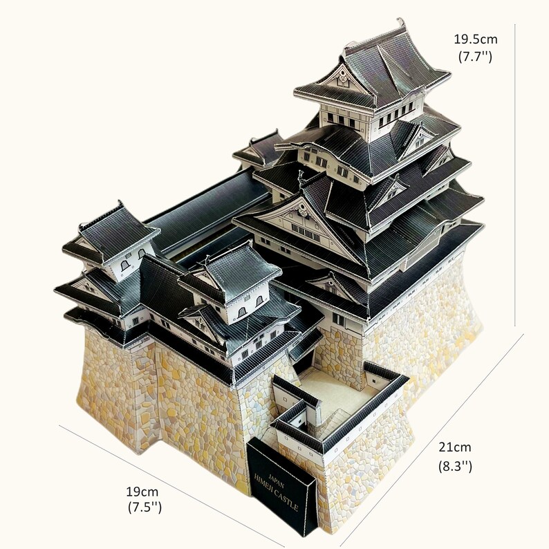 Japanese Himeji Castle DIY Paper Model Kit Paper Folding Etsy