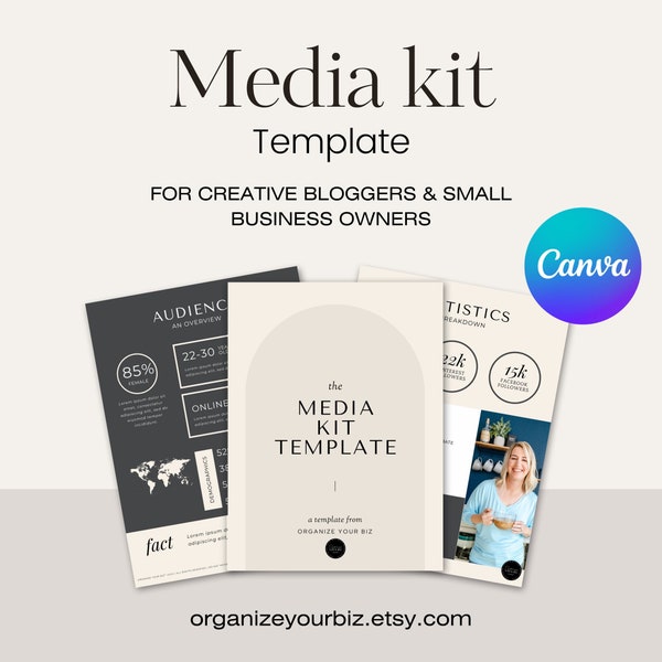 Media Kit Customisable template for Creative Bloggers & Small Business Owners