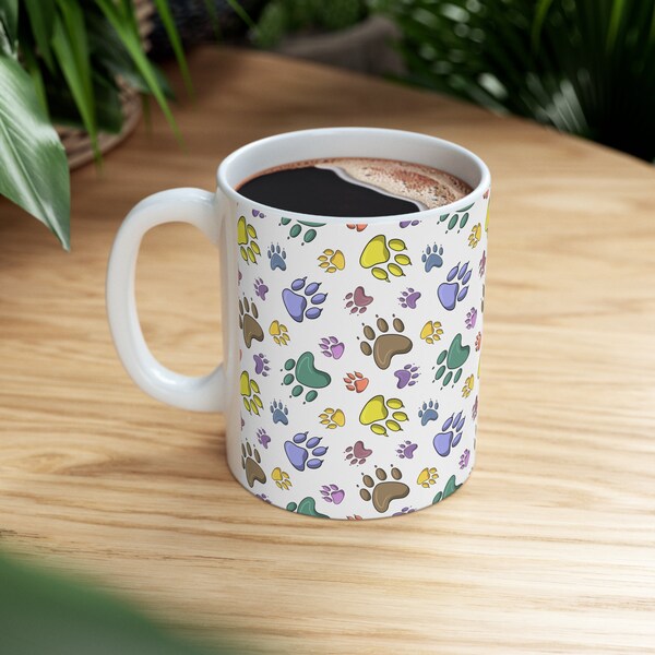 Paw Prints Ceramic Mug 11oz